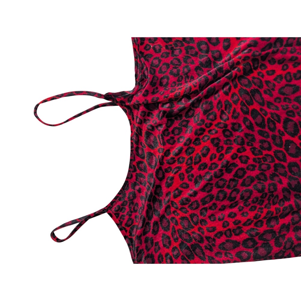Moon Dance Vintage Style Red Leopard Print Chemise Nightgown Size 2X - Picture 3 of 4